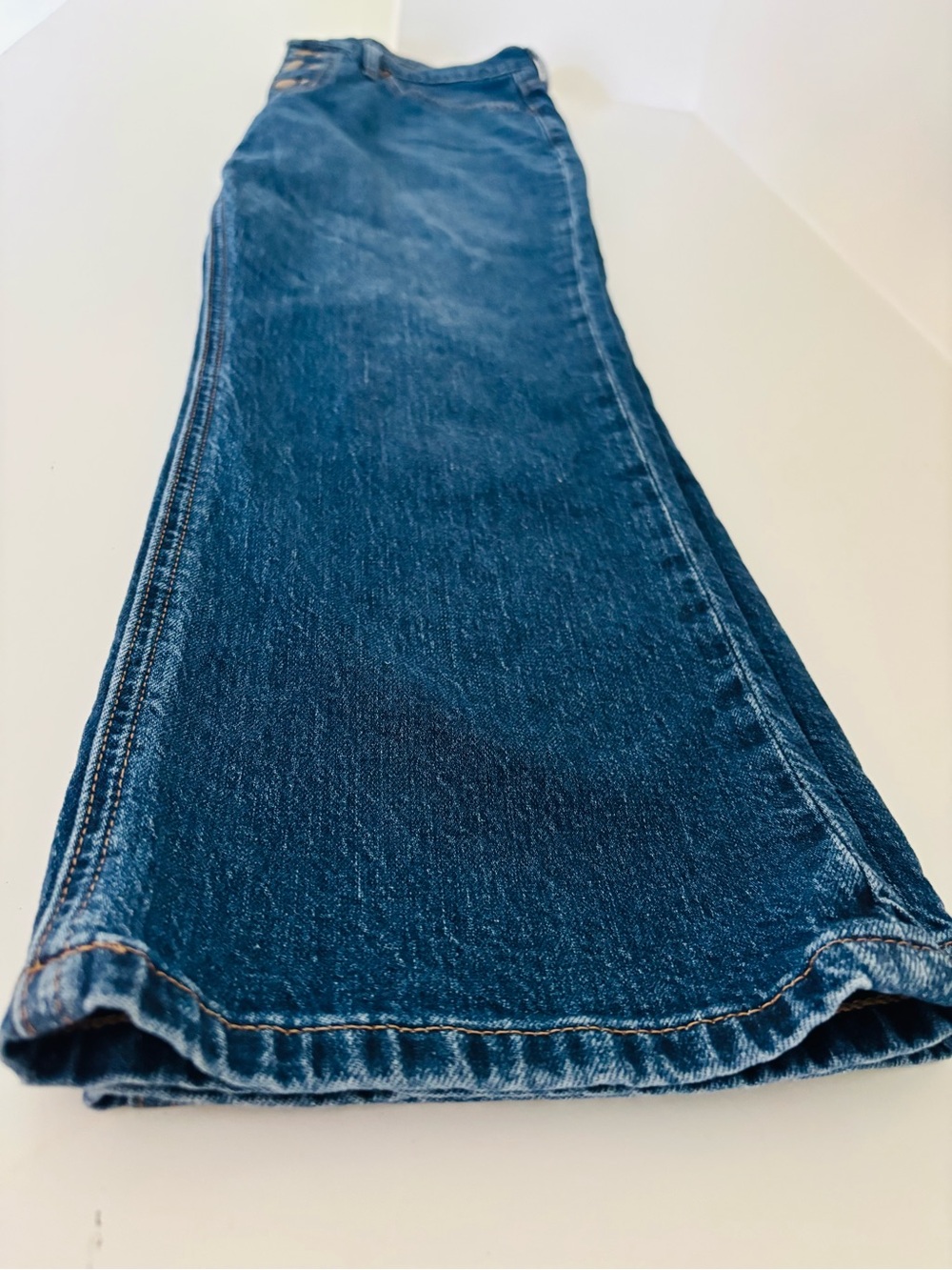 J. Crew Dark Blue Flare Cropped Mid-Rise Button-Fly Jeans - Picture 10 of 11